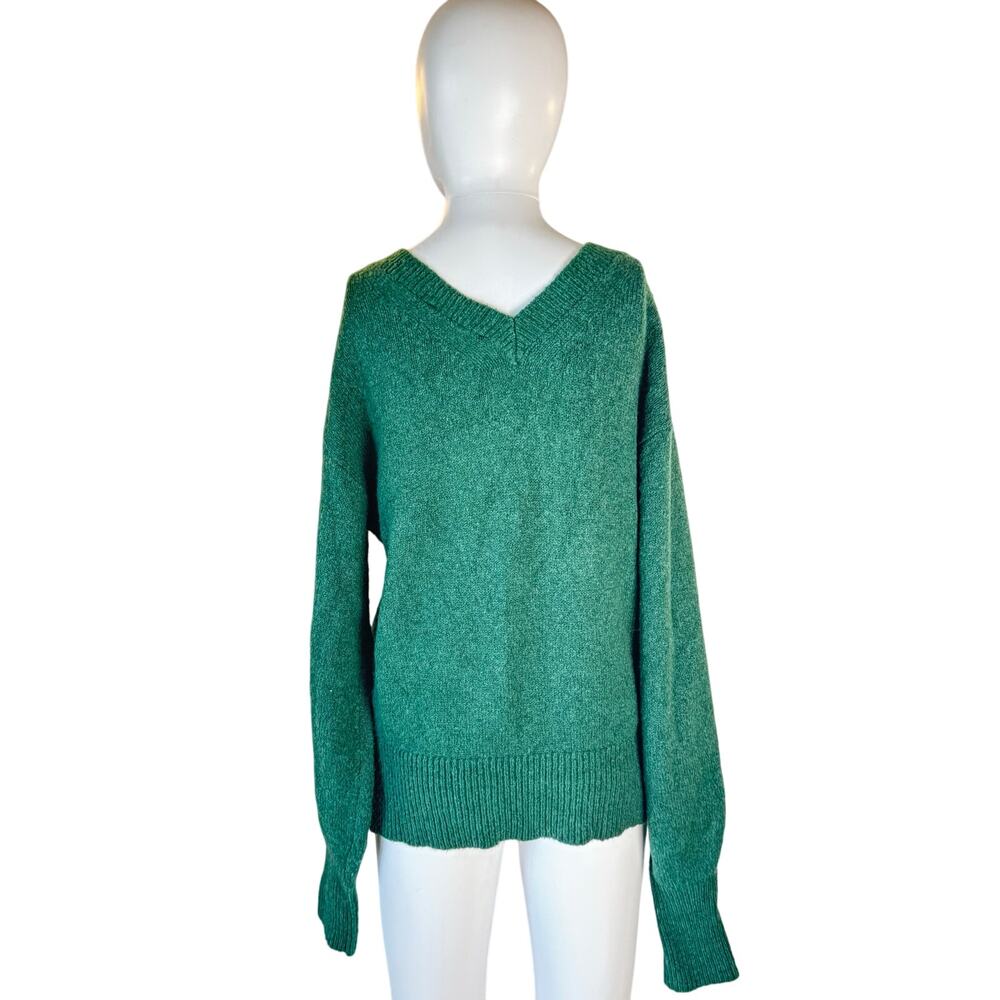Michael Kors Green Knit Sweater Women’s Small V-Neck